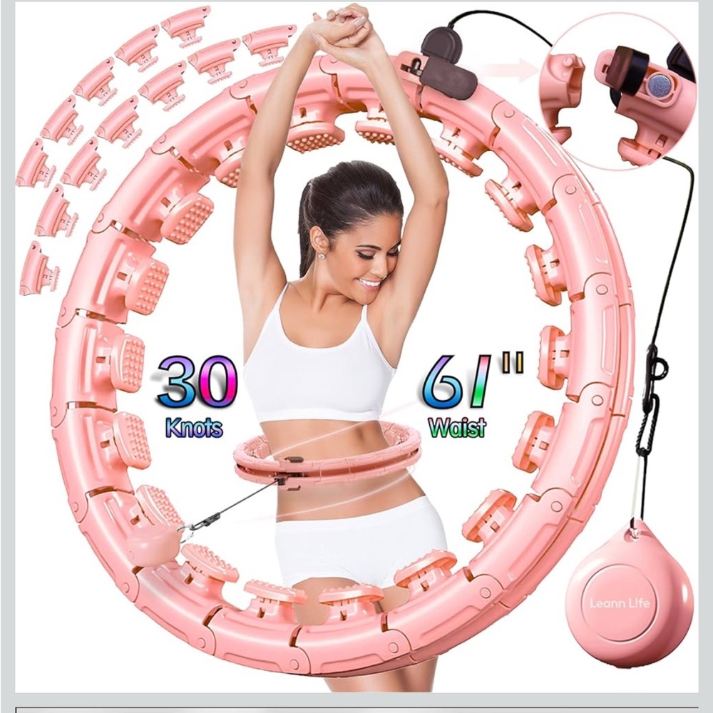 30 Knots, Upgraded Magnetic Lock Weighted Hula Hoop